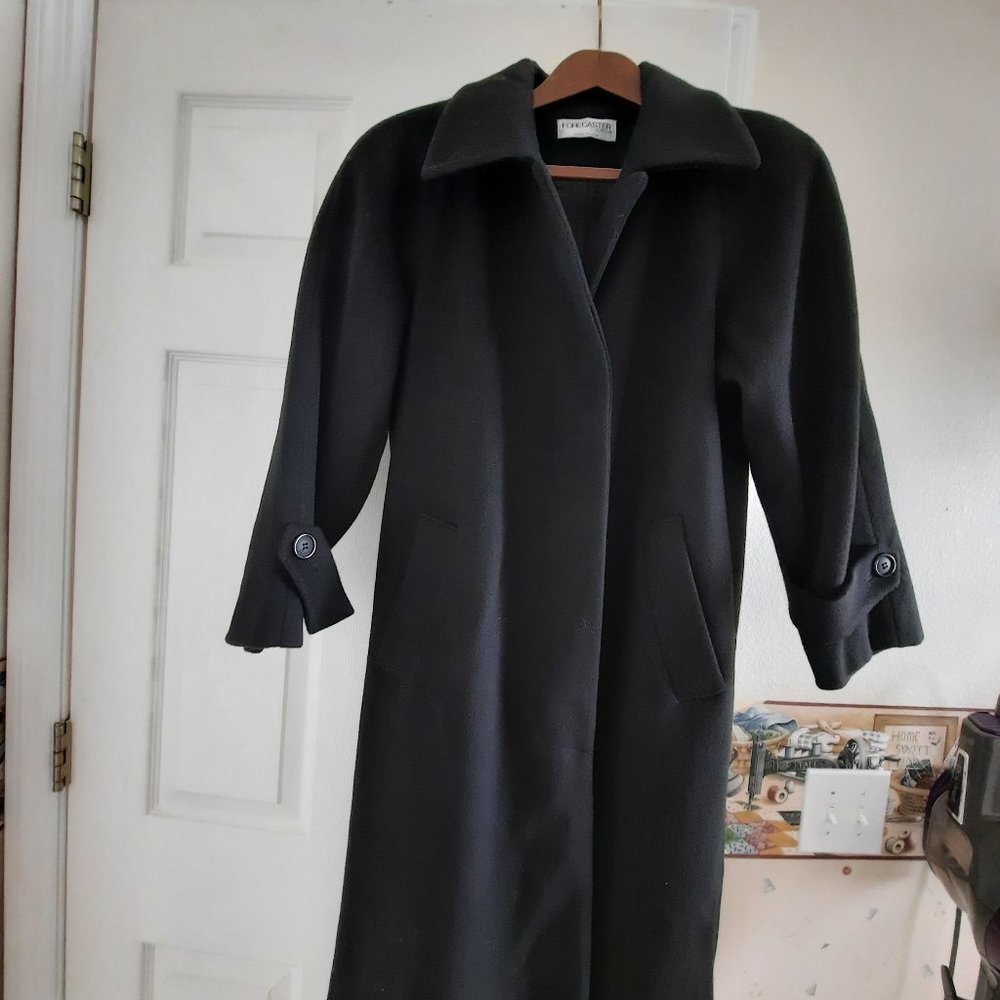 Wool Coat, Black, Forecaster of Boston, Women's, Size 4